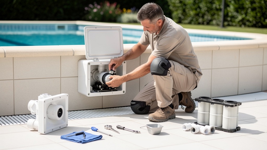 Comment remplacer le bloc filtration Desjoyaux F15 étape par étape ?