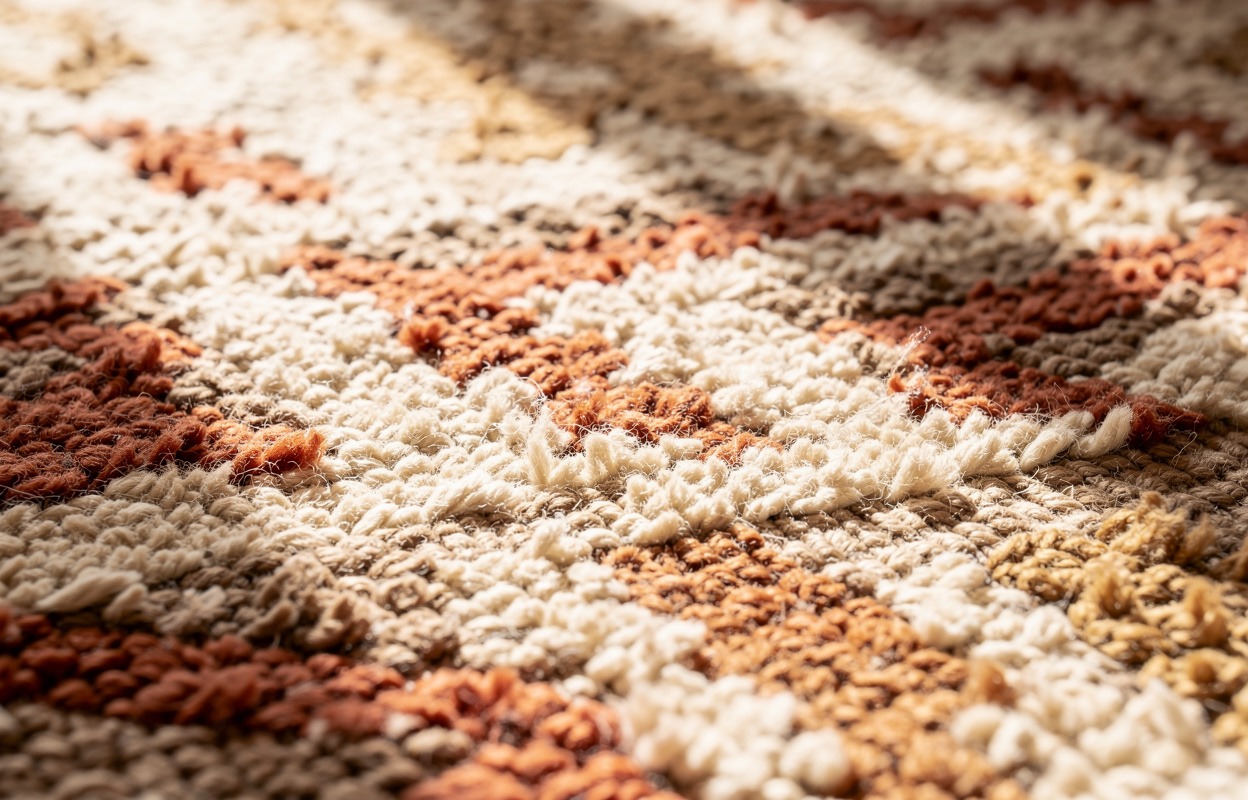 Détail de texture d’un tapis berbère