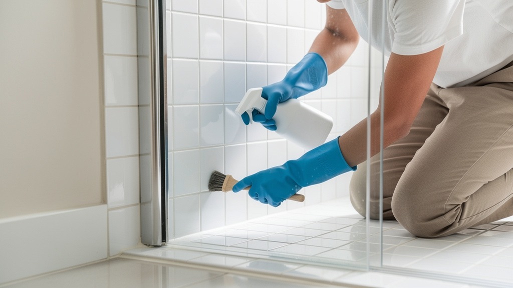 Méthode 3 – La javel : redoutable sur les joints de douche, mais avec précautions