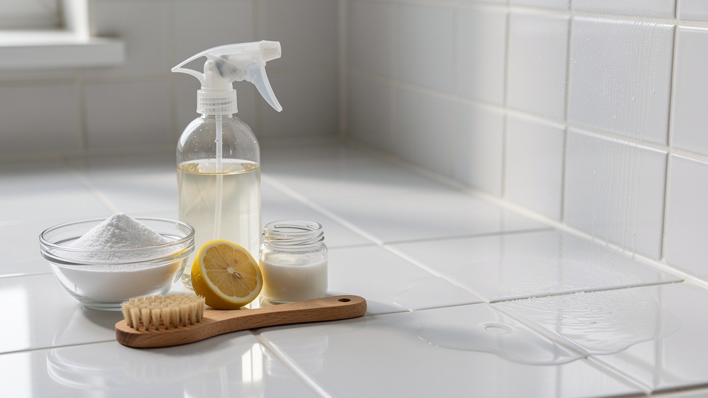 Produits naturels pour nettoyer les joints de douche