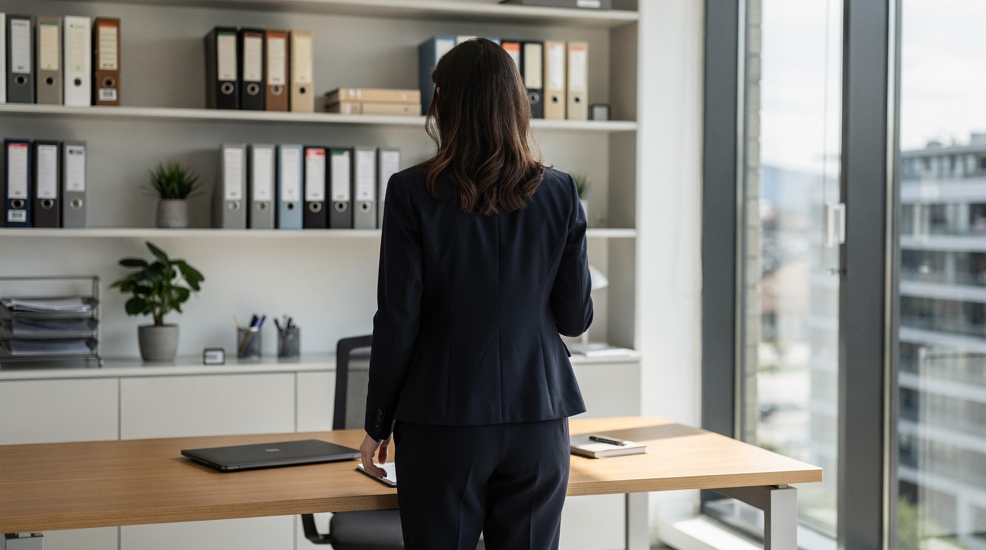Comptable fiduciaire travaillant sur des documents pour une PME à Genève